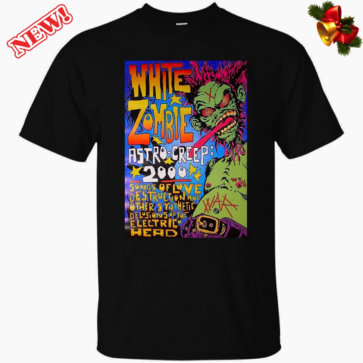 90 s WHITE ZOMBIE 1995 Astro Creep Tour Black Men S-234XL T-shirt C083 S
