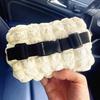 Waffle Box Puff Car Tissue Box With Elastic Band Tissue Box Can Adjust Napkin Box Tissue Cover