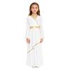 Halloween & Party Dress for Girls: Ancient Greek Princess Costume with Long Sleeves, Contrast Colors for Performance & Play