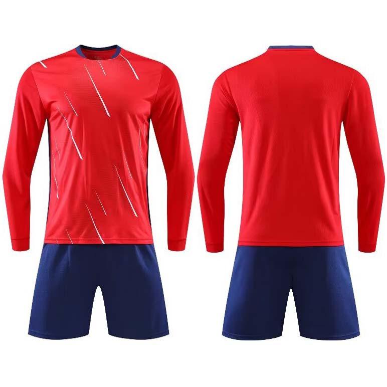 Long-sleeved football suit autumn and winter children's quick-drying sports suit student training suit printed football suit wholesale