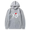 Mens Oversized Hooded Sweatshirt With XO Letter Print Loose Fit Streetwear Casual Top