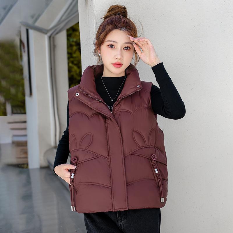 Cotton Vest Women's Year Korean Version Loose Autumn and Winter Vest New Versatile Vest Thickened Short Coat Down Cotton