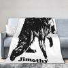 Jimothy Viral Raccoon Funny Trash Panda Wildlife Warm Cozy Blanket For Living Room Trend Throw Blanket Winter Flannel Bedspread