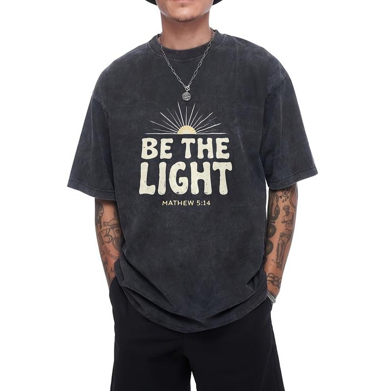 Men'S Casual Round Neck T-Shirt, Made of 100% Short Sleeves, Featuring Creative Graphic Prints, Loose Knit Fabric, Streetwear Style, Stretchy Fit,