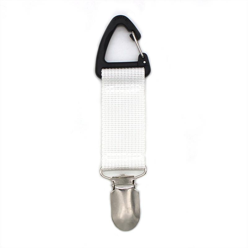 

Зажим для шляпы для путешествий, висит на сумке, рюкзаке, багаже ​​для детей и взрослых, уличные дорожные пляжные аксессуары white