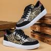 Leopard Print Skateboard Shoes Sequined Color Matching Casual Sports Shoes Youth Street Trendy Shoes
