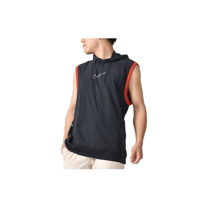 Men s Nike DRI-Fit Micro Mark Quick Dry Breathable Hooded Training Sports Sleeveless Black T-Shirt DM6663-010 L