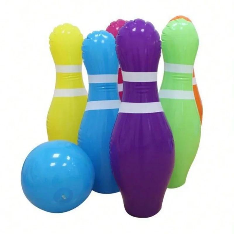 Children's Inflatable Bowling Sports Toy Set - Colorful Outdoor Bowling Game Toy Fun Family Interactive Game Toy Set for Kids