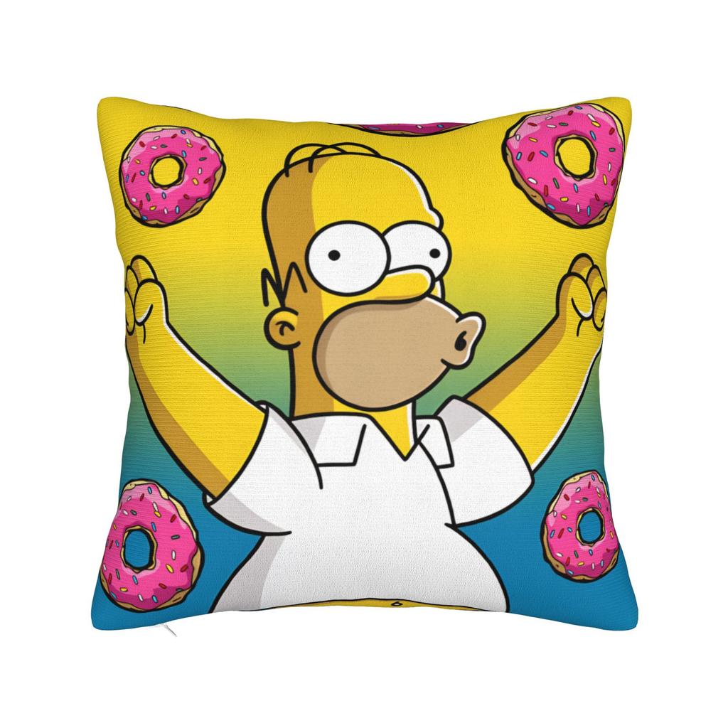 Pillow Case Bart SSimpsons Neon Print Soft Pillow Cover For Living Room Chair Fashion Pillowcases
