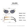 Retro Oval Metal Frame Sunglasses for Women Men  Luxury Sun Glasses Ladies Classic Vintage UV400 Shades Lens Unisex Sunglass