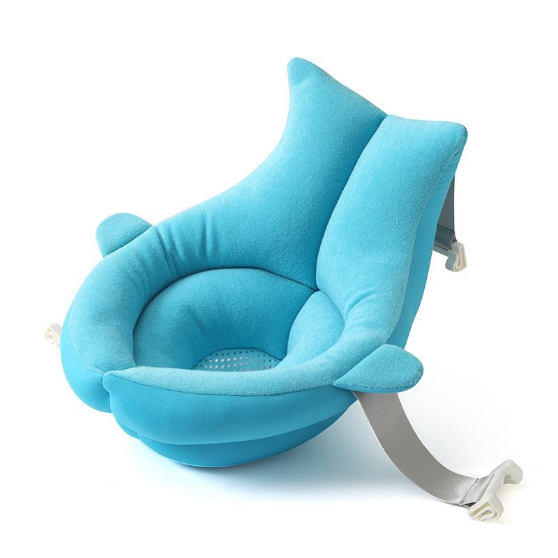 Baby Shower Blooming Flower Newborn Bathtub Foldable shark shape Cushion skin Bath pad portable bath tub Soft Seat Play mat 80cm