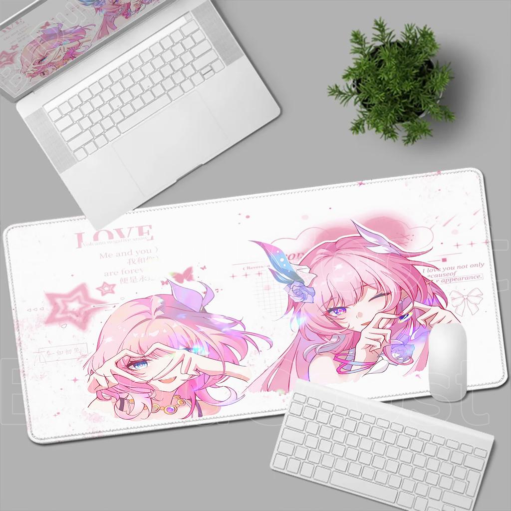 New Pretty Anime Girl Cyrene Mouse Pad Pink Cute Honkai Star Rail Desk Mat Laptop Gaming Mousepad Keyboard Desktop Table Mat XXL