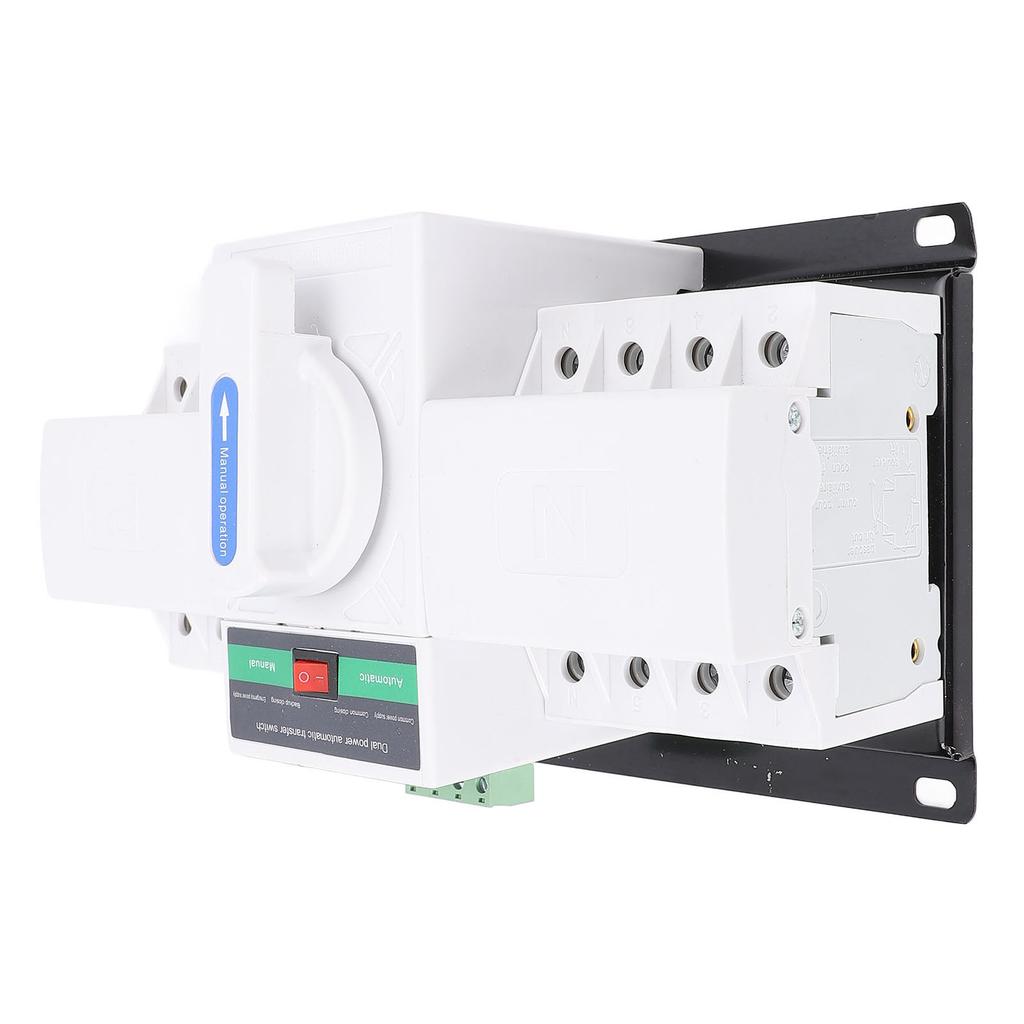 Double Power Automatic Transfer   AC400V ATS 4P 63A Generator Changeover   Manual Transfer   for Home Flame Retardant PC Material