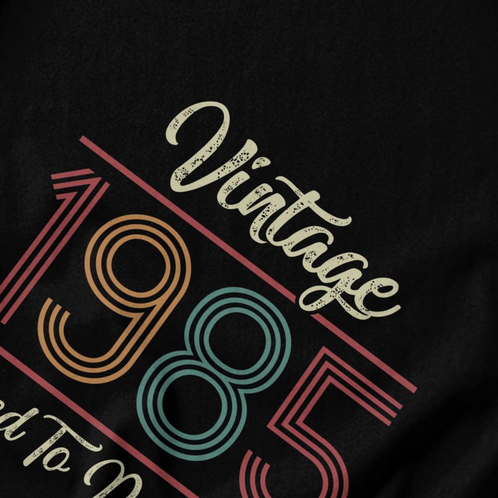 Men T Shirt 1985 40th Birthday Awesome Pops Y2K Graphic Crewneck Unisex Clothing T Shirts