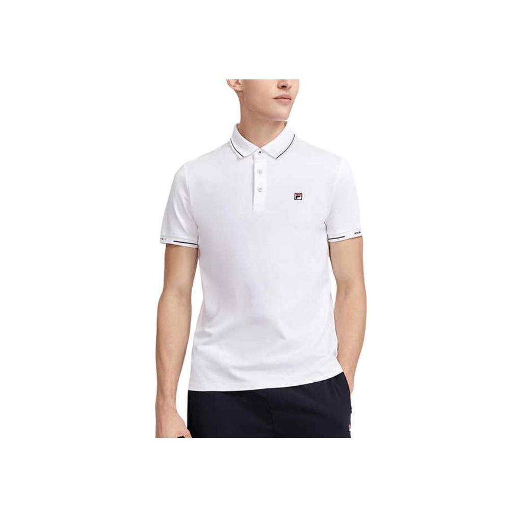 FILA Fashion Simple Short Sleeve Polo Shirt Men tops White F51M421101FWT