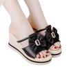 Summer new slope heel cool slippers sandals non-slip heightened thick-soled casual outer slippers