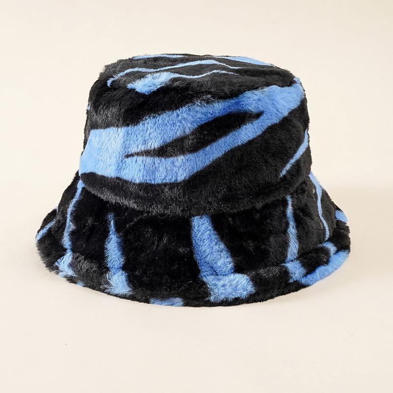 Outdoor Large Size Winter Faux Fur Fluffy Bucket Hat Women Winter Warm Fisherman Cap Fashion Trendy Party Wide Brim Panama Caps