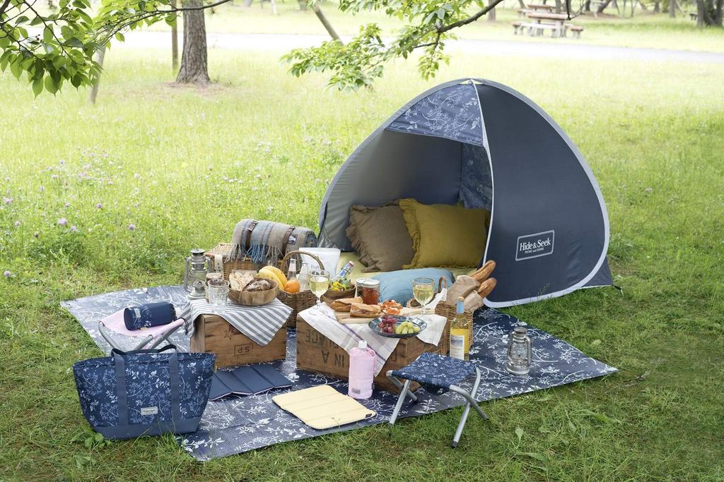 Asahi Koyo Hide Seek Insulated Lunch 26cm H x 48cm W x 19cm Aluminum Inner Pocket for Ice Packs & Bag, Navy, D, Insulation,