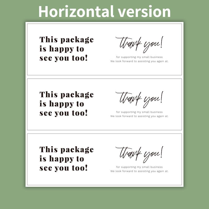 50Pcs  3*9cm Thank You Stickers Seal Labels Small Business Commodity Packaging Sealing Decoration Stickers