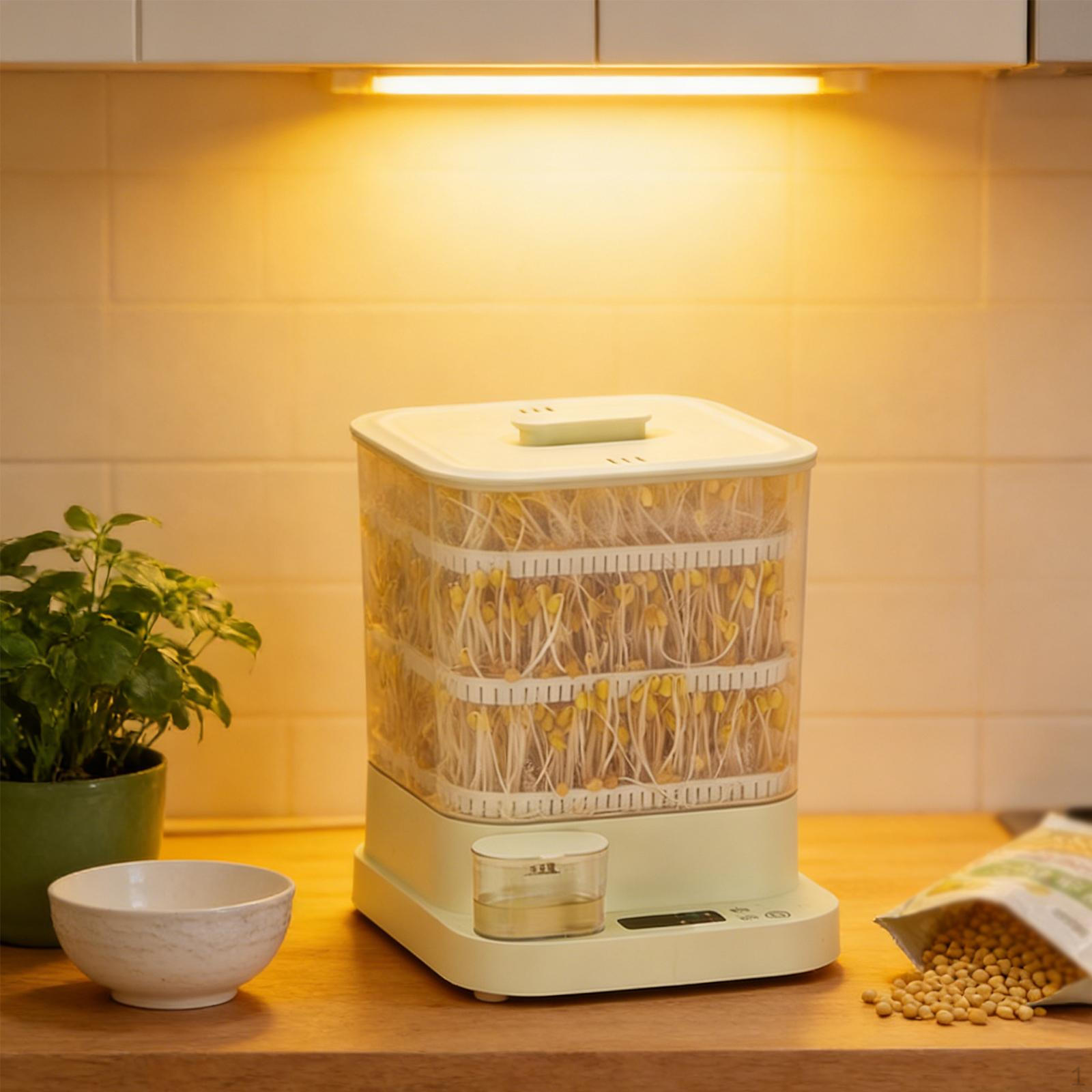 Bean Sprouts Machine 3 Seasonal Modes, Degree Spray, Versatile, Yogurt Maker Kit for Beans