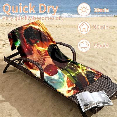 Attack On Titan Beach Towels Also Serve As Bath Towels Summer Essential a Musthave for the Outdoors the Beach and the Pool