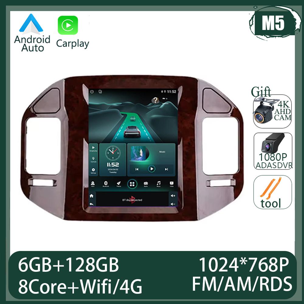 9.7 inch Android 14 For Mitsubishi Pajero 3 V60 V68 V73 1999 - 2011 Car Radio Multimedia Video Player GPS Navigation Carplay