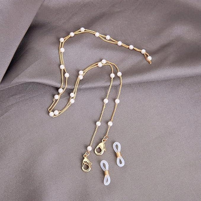 nuluxi Set of 4 Women's Glasses Chains Gold/Silver