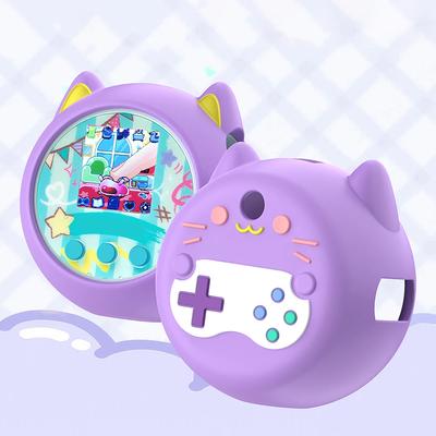 Étui en Silicone Étui de Protection en Silicone Anti-chute Housse Peau Douce avec Cordon pour Punirunes Animaux de Compagnie Électroniques Virtuels Accessoires