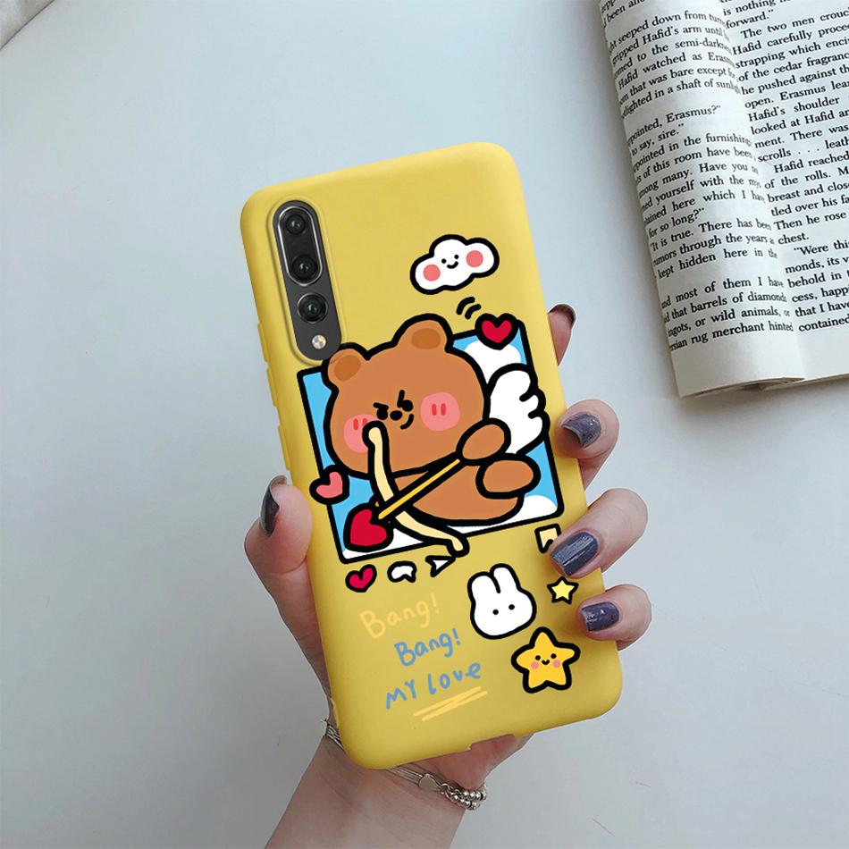 For Huawei P20 Pro Case Matte Cover Cute Cat Cartoon Flower Soft Silicone Phone Cases For Huawei P20 Pro P 20 20Pro P20Pro Case