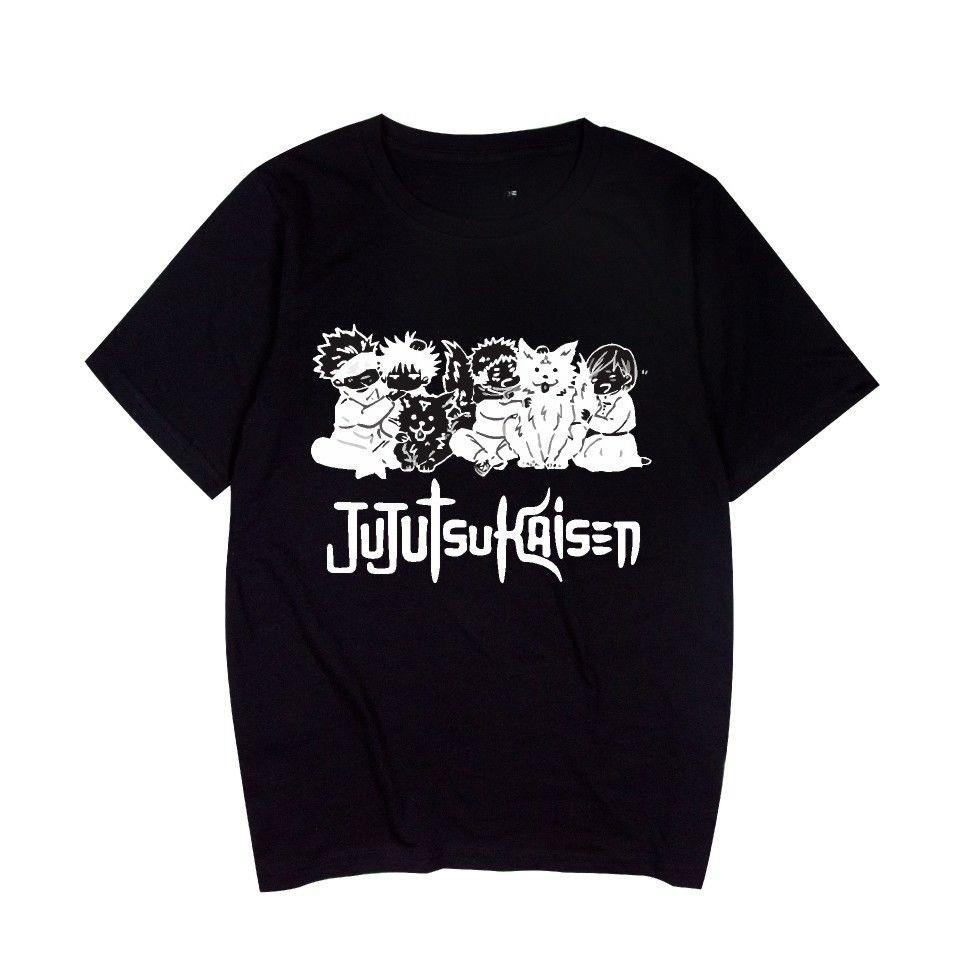 2025 Summer New Jujutsu Kaisen Spell Back To Fight Around Loose Men's and Women's Pullover Short-sleeved T-shirt Summer