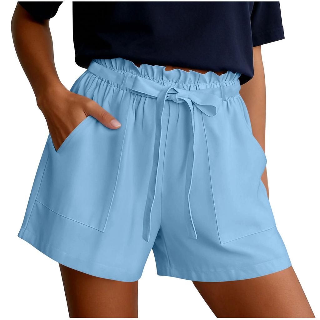 Fashionable Women's High Waisted Shorts, Beach Pants, Wide Leg Pants, Casual Pants