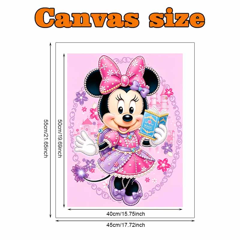 Disney Pearl Art Painting Home Wall Decor Minnie Mouse Pearl Gemstone Painting Picture Crafts Adult/Beginner Gift Creative Home Decor Unframed