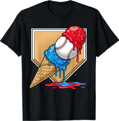 Baseball Drip Ice Cream Apparel Youth Drip Baseball T-Shirt