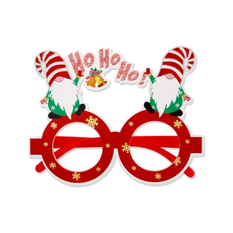 Christmas Decorations 2024 Glasses Frame Santa Snowman Eyeglasses Adult Kids Christmas Props Gift New Year Party Supply