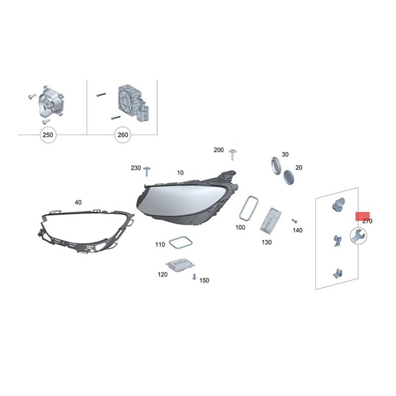 A213800 Left Headlight Bracket Repair Kits for Mercedes Benz E W213 W238 2016- Headlight Fixed Holder Screw