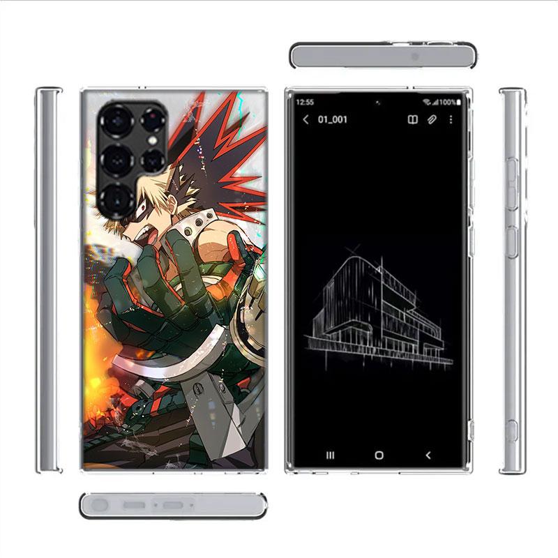 My Hero Bakugou Katsuki Capa Phone Case For Samsung S26 Ultra S25 Edge Galaxy S23 S21 S20 S24 FE S22 S10 Plus Cover Clear TPU Sh