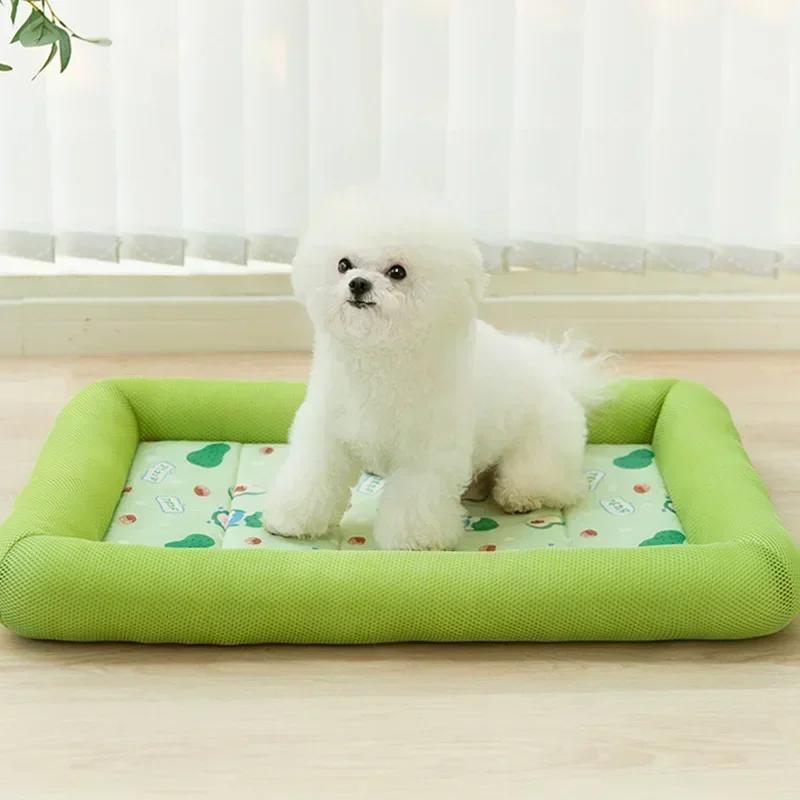 S-XL Summer Cooling Pet Cat Bed Cushion Ice Pad Dog Sleeping Square Mat for Puppy Dogs Cats Pet Kennel Top Quality Cool Cold