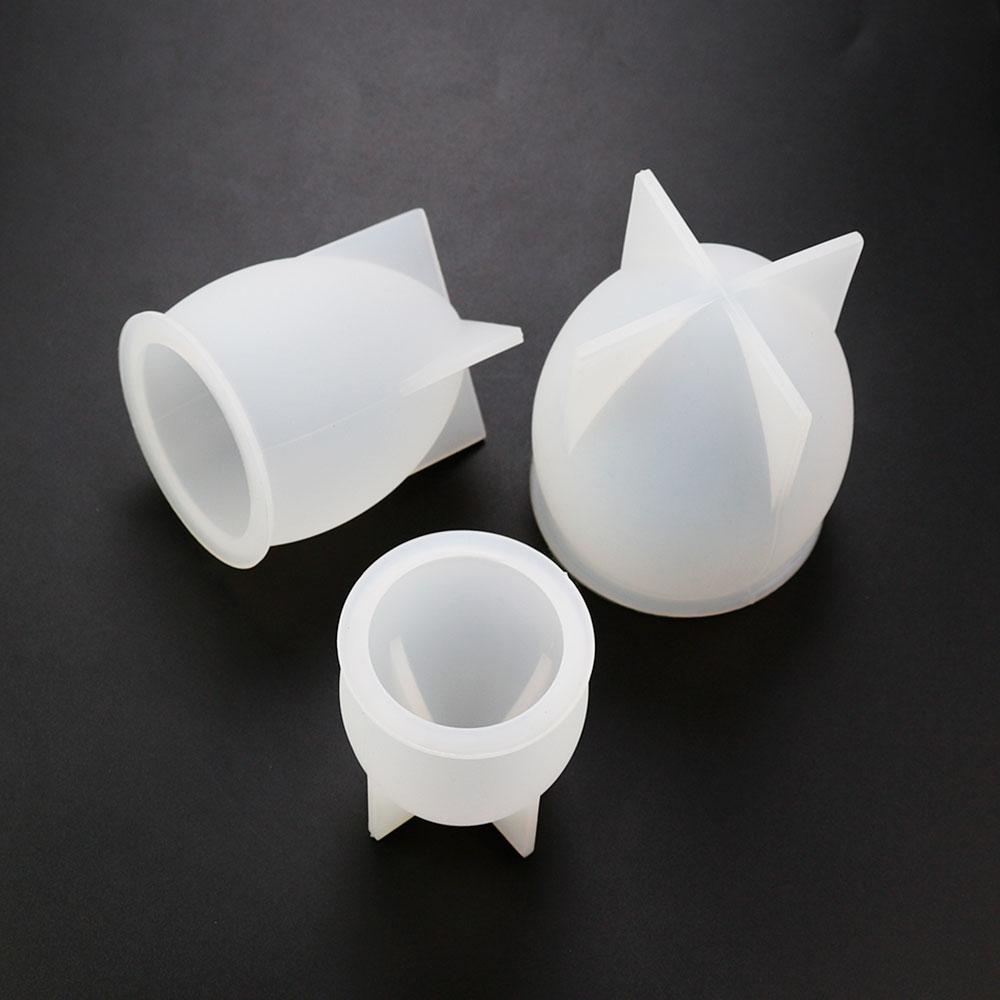 For Fun 3D Sphere Semicylinder Pyramid Silicone Mold Specimen Jewelry Night Light Lamp Home Decoration DIY Crystal Resin Molds