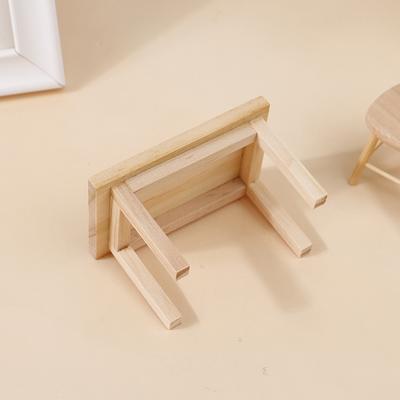 1:12 Domček pre bábiky Miniatúrny drevený stôl Model Nábytok Doplnky Hračky