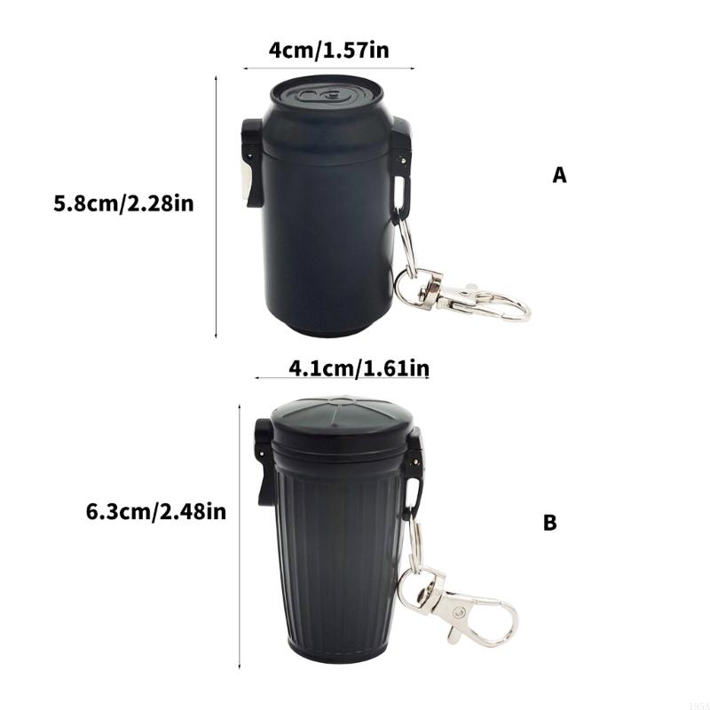 Windproof Portable Ashtray Metal Ashes Holder with Hanging Clasp For Car Travel Outdoor Activity Travel Essential
