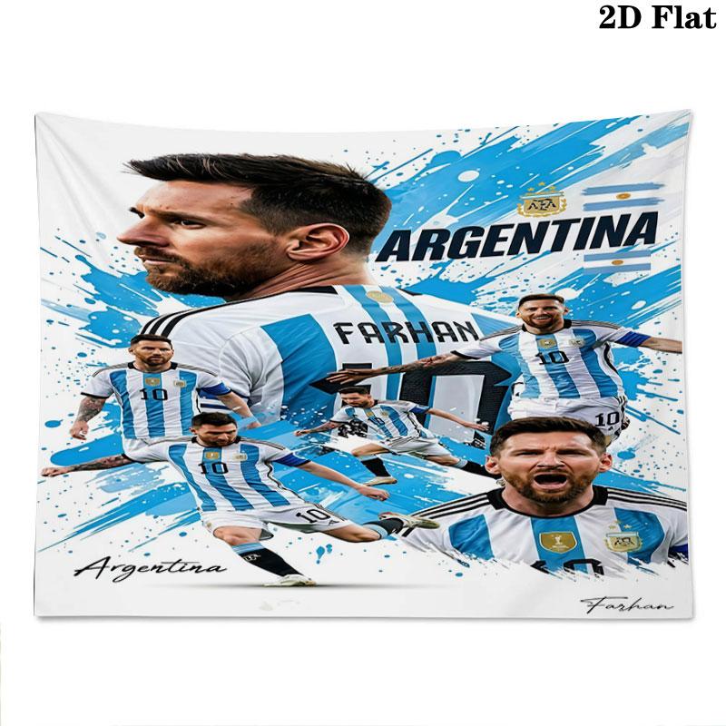 Leo Messi Wall Tapestry Aesthetic Wall Hanging Printed Fabric Blanket Decorative Tapestries for Bedroom Living Room Home Decor