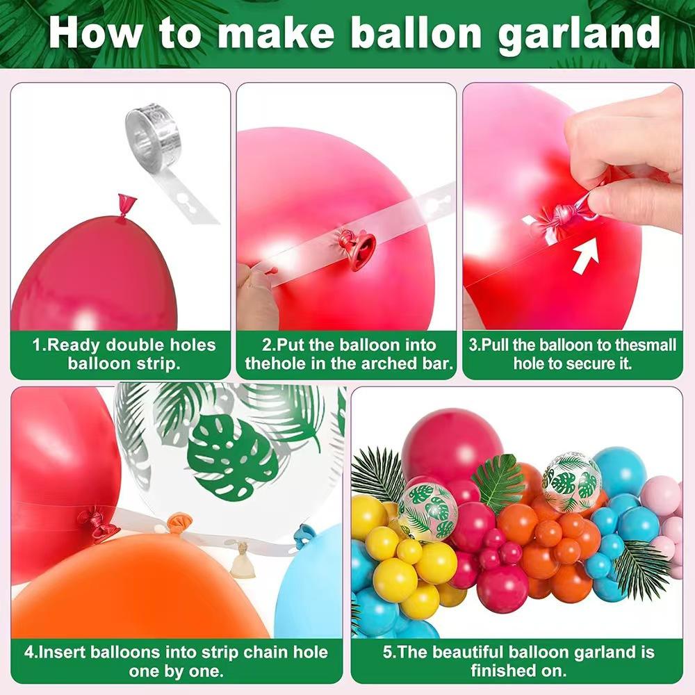 Tropical Hawaiian Theme Balloon Set Transparent Turtle Leaf Latex Balloon Birthday Party Decoration Supplies