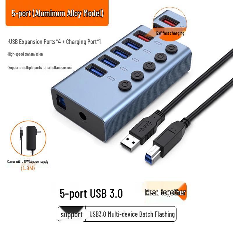 Xiaomi USB Hub Multi-Port Extender with Power Switch