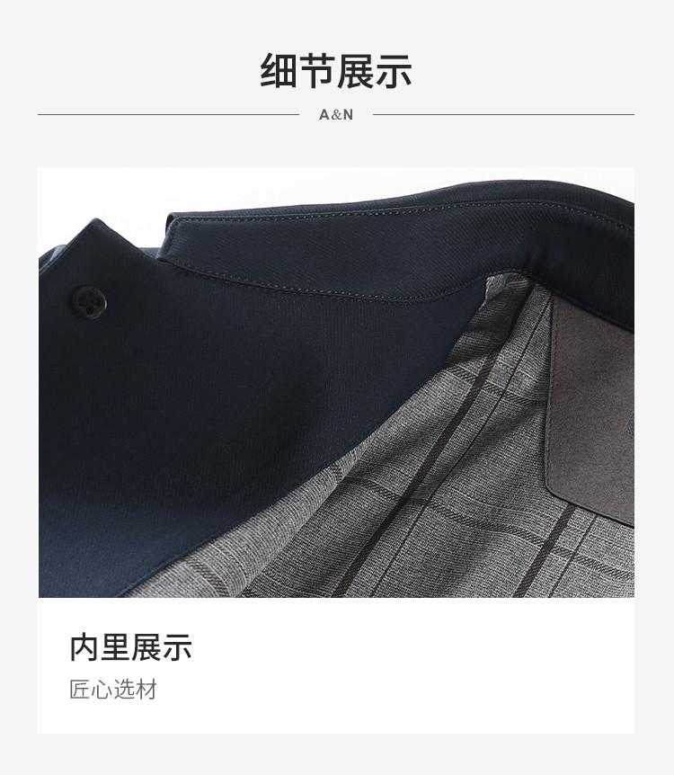 [Bold and Stylish] Spring and Autumn New Solid Color Versatile Business and Leisure Flip Collar Single breasted Jacket Men's Coat