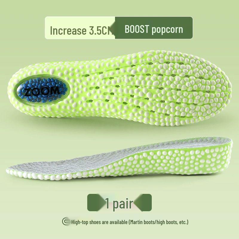 Men's & Women's Air Cushion Sports Insoles: Shock Absorbent, Breathable, Odor Resistant, Height Boosting for Basketball & Running