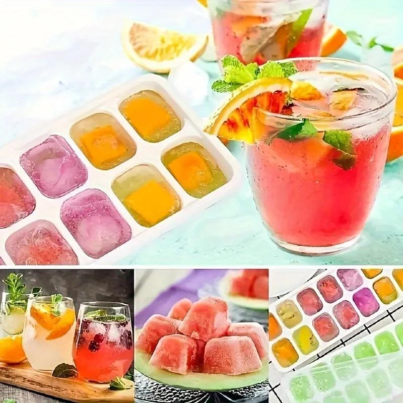 1PC  Ice Cube Mold, Silicone Ice Cube Tray, Multifunctional Household Chocolate Mold with Detachable Cover