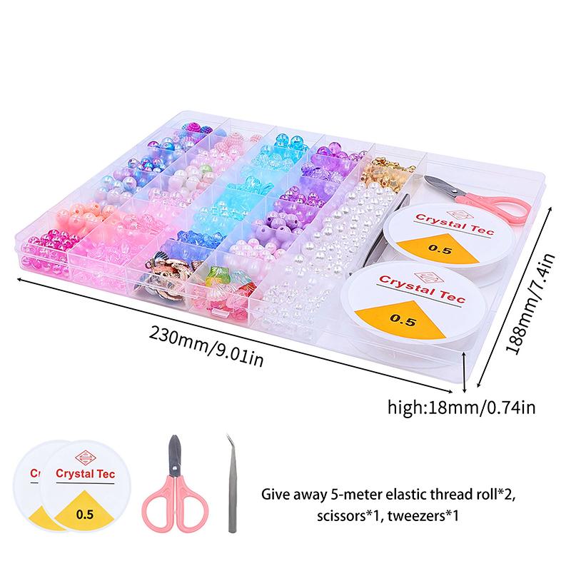 1Set Macaroon Color Beads Kit For Diy Jewelry Making Flat Loose Beads Kits Diy Jewelry Making Set Diy Jewelry Making Supplies