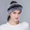 Winter Real Rabbit Fur Headband for Women Wholesale Colorful Knitted Hair Band Head-warmer Genuine Fur Head Wrap Ear Warmer