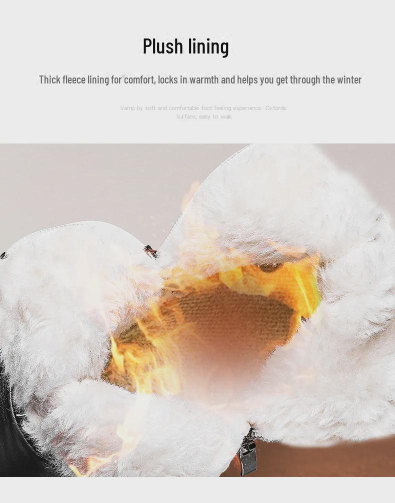 Northeast Men's Winter Snow Boots: -40°F, Non-Slip, Waterproof, Fur-Lined, Warm Cotton Shoes