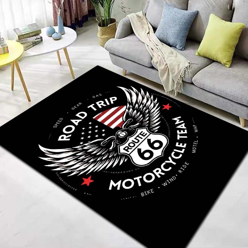 HD Vintage American History Route 66 Mother's Road Carpet Living Room Bedroom Home Decor Kitchen Bathroom Non Slip Carpet Gift